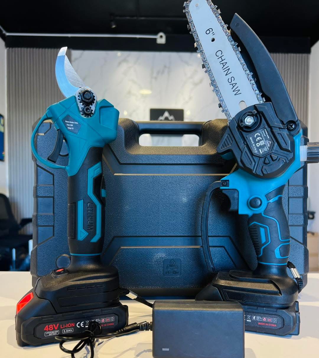 طاقم منشار و مقص تقليم